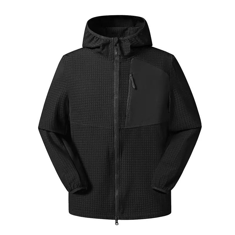 Grid Hooded Jacket Black - producto