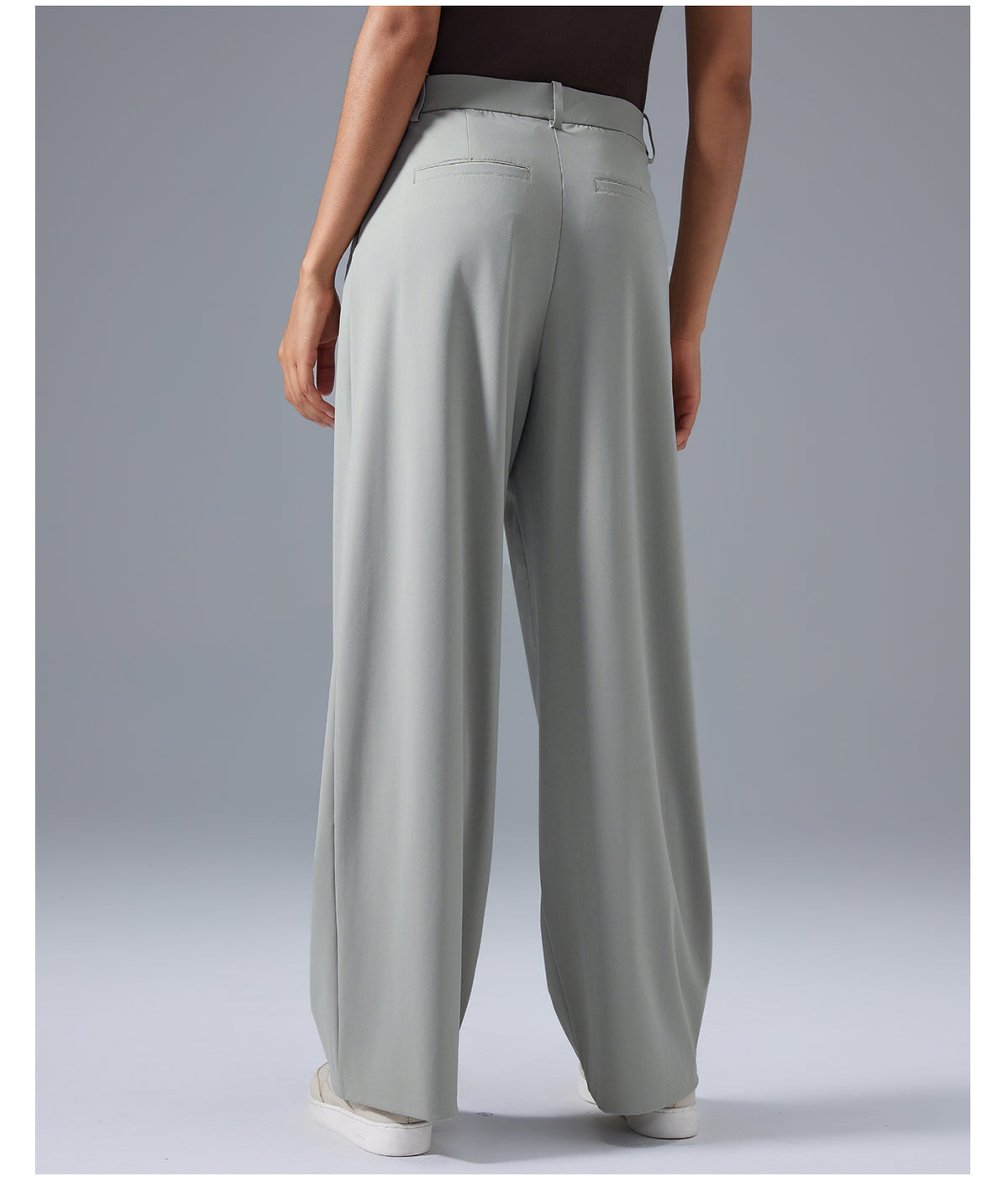 Wide Leg Pleated Pant Sage