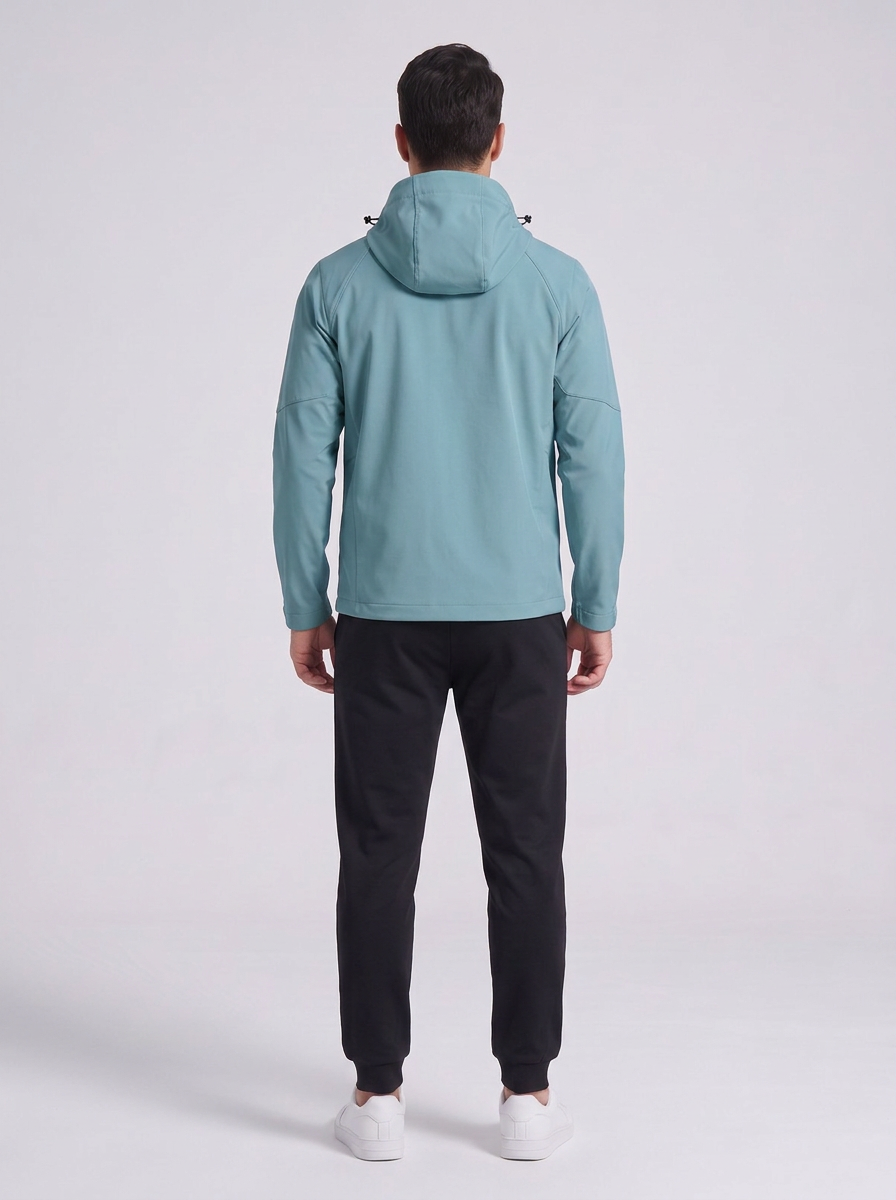 Softshell Hooded Jacket Azul - espalda