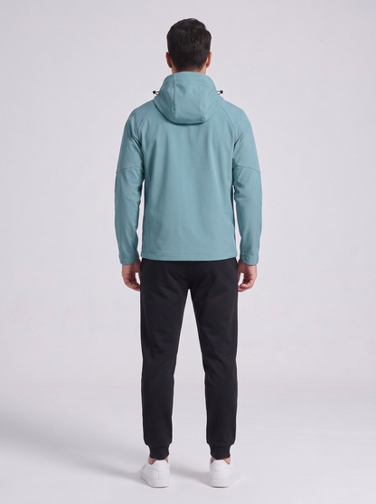 Softshell Hooded Jacket Azul - espalda