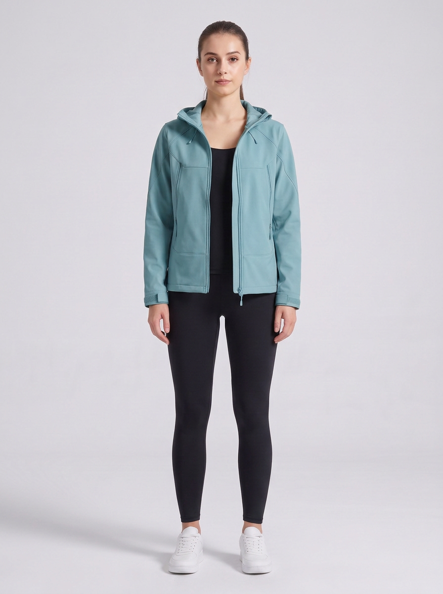 Softshell Hooded Jacket Azul - mujer