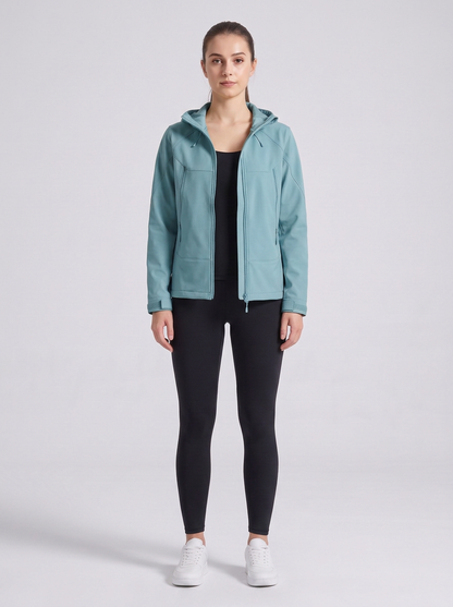 Softshell Hooded Jacket Azul - mujer