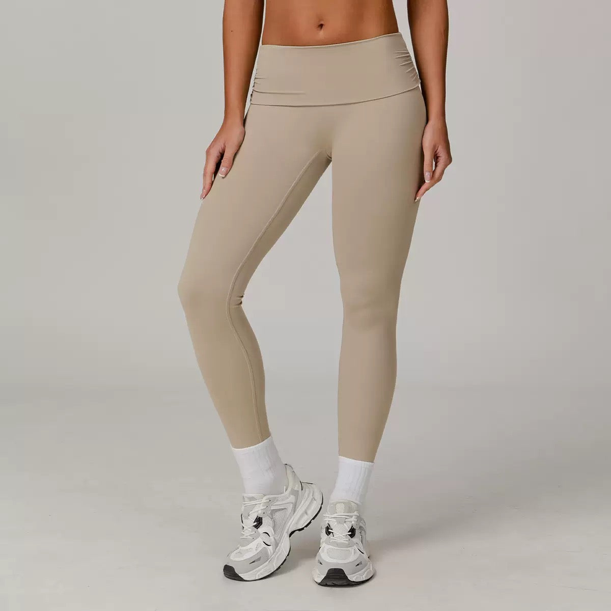 Foldover Legging Beige