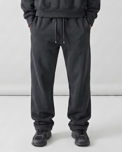 Heavyweight Boxy Fleece Set Charcoal, look completo