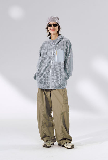Wave Fleece Hooded Jacket Gris claro - mujer