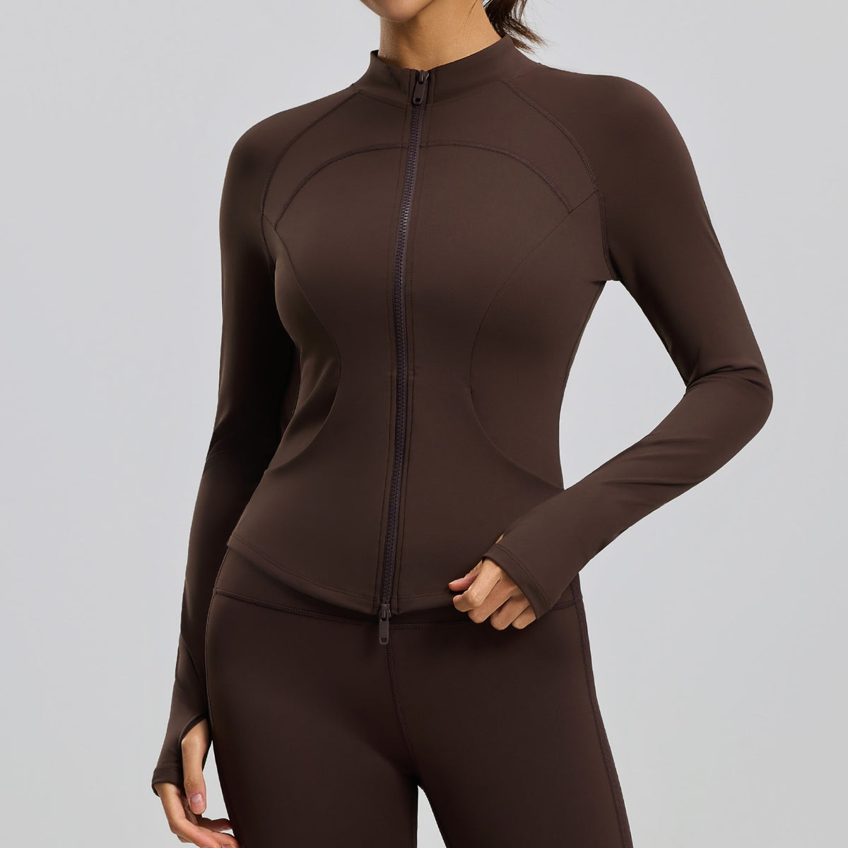 Contour Zip Jacket Espresso