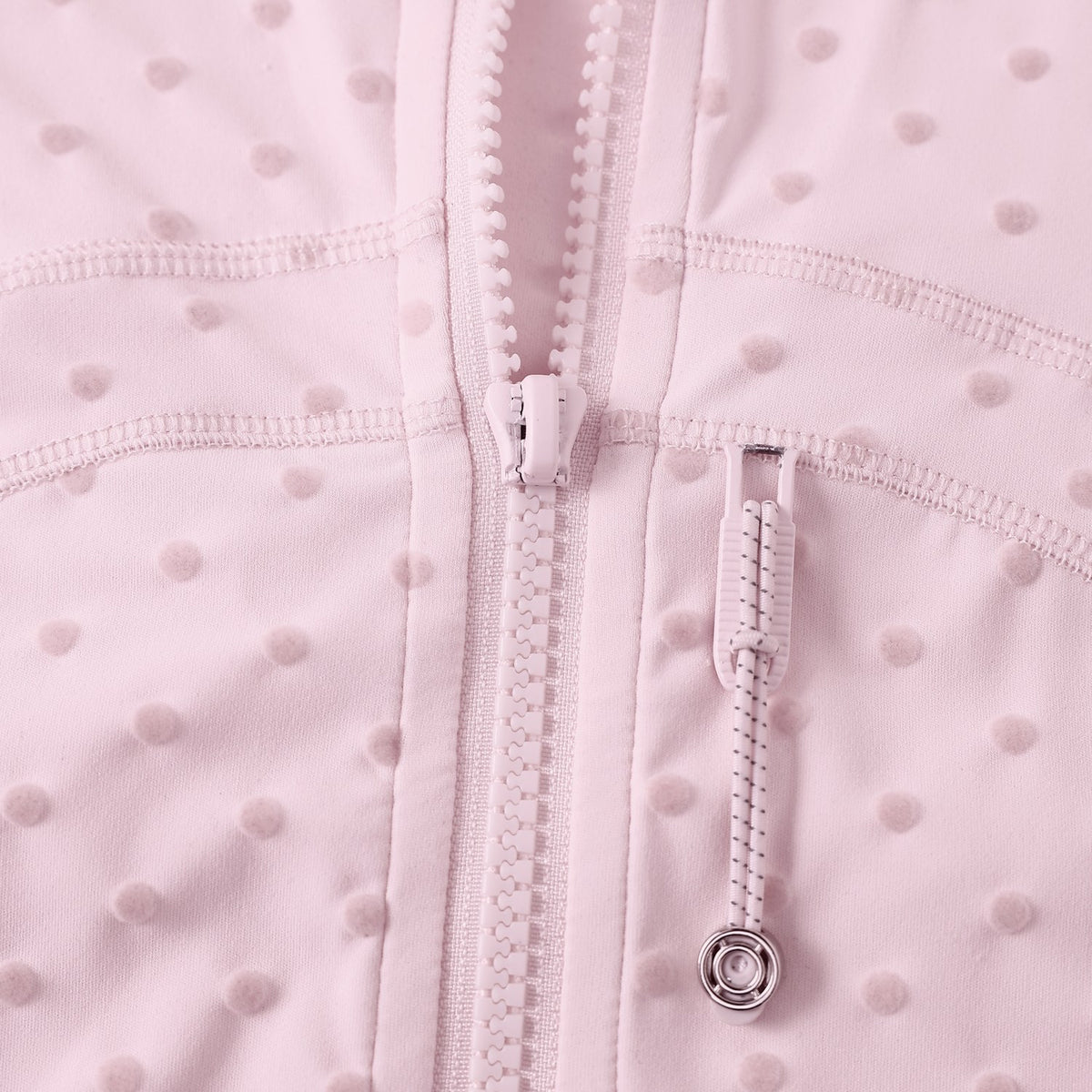 Flocked Dot Jacket - jalador de cierre desmontable