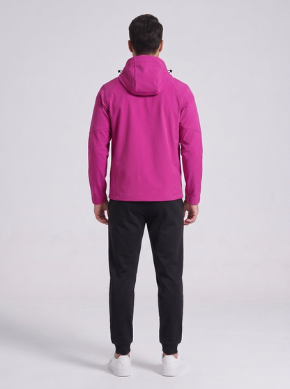 Softshell Hooded Jacket Fucsia - espalda