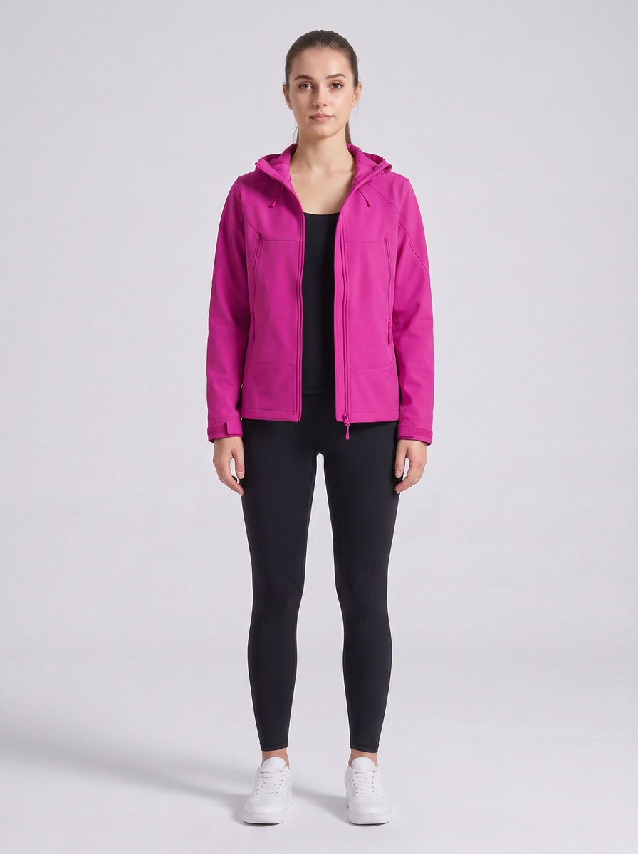 Softshell Hooded Jacket Fucsia - mujer