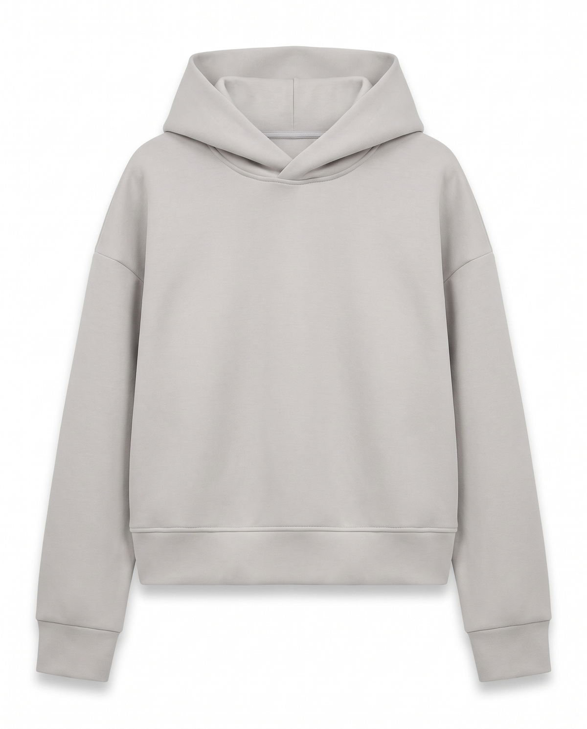 Sudadera boxy con capucha color Grey