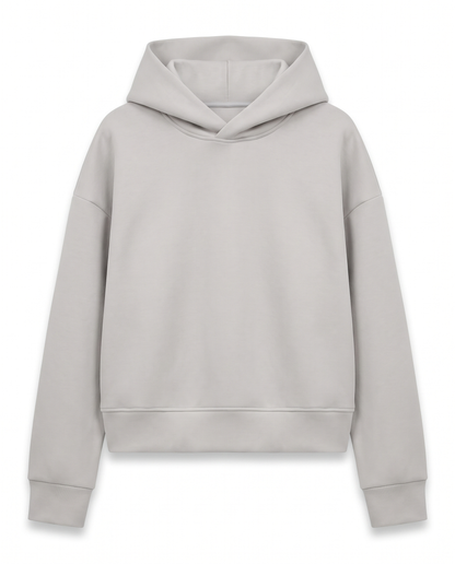 Sudadera boxy con capucha color Grey