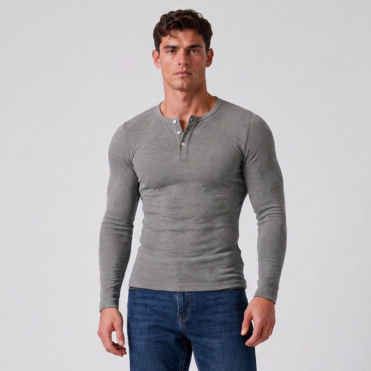 Waffle Henley Grey - cuerpo completo