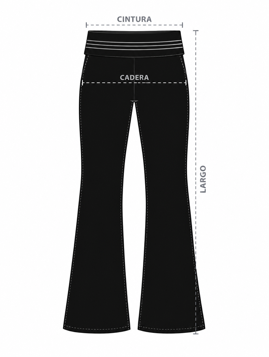 Stripe Foldover Flare Pant