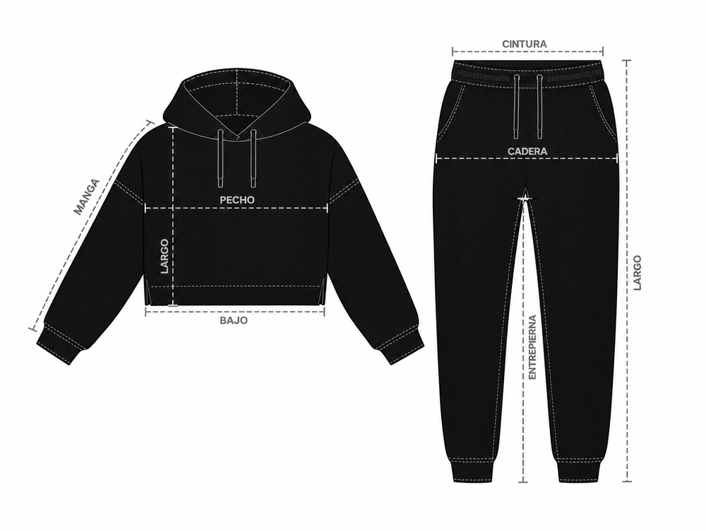 Sunday Rib Hoodie Set