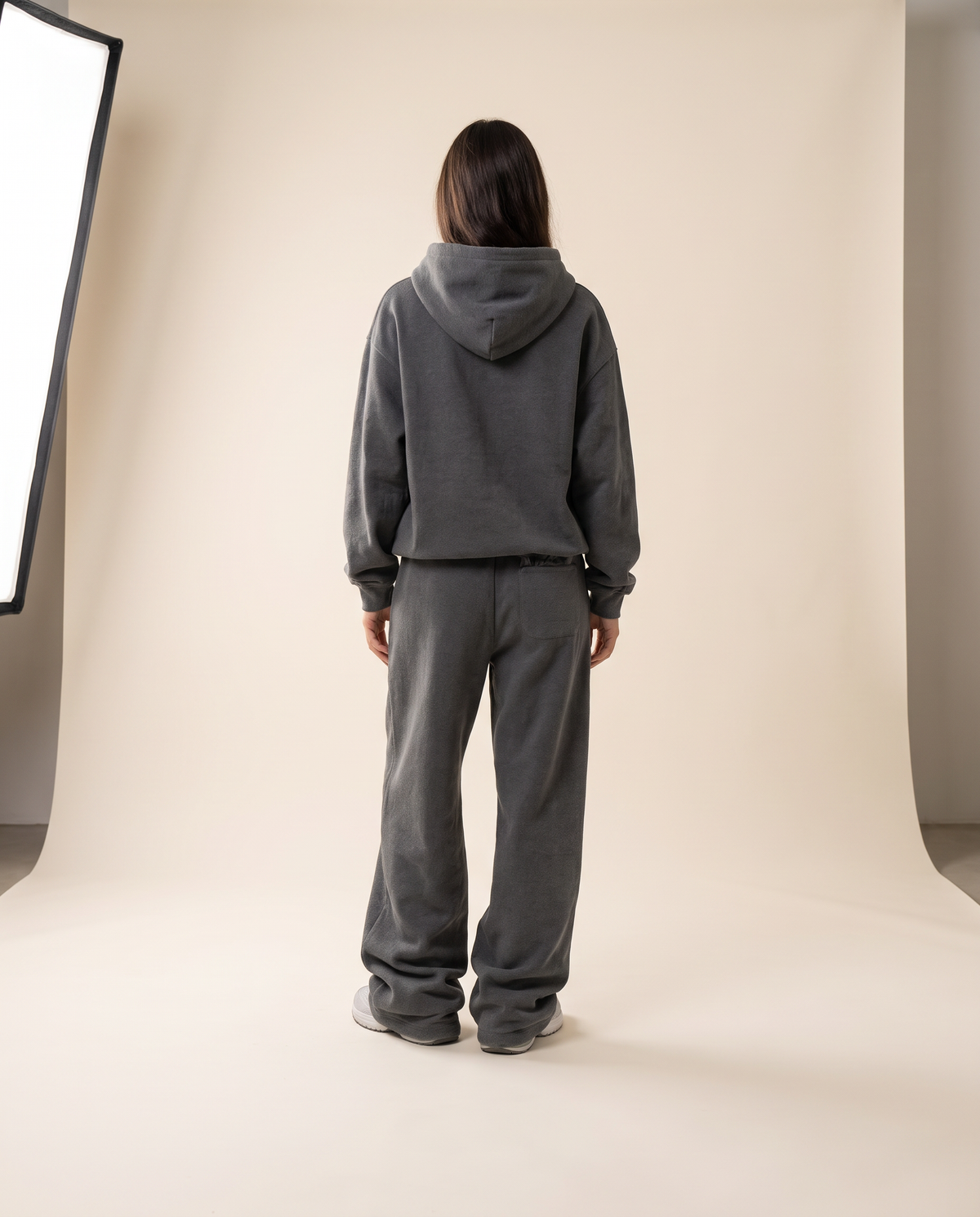 Heavyweight Wide Leg Pants Gris - mujer, espalda