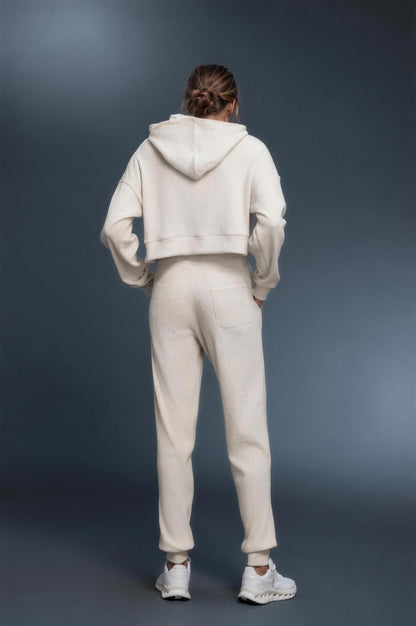 Sunday Rib Hoodie Set - Marfil