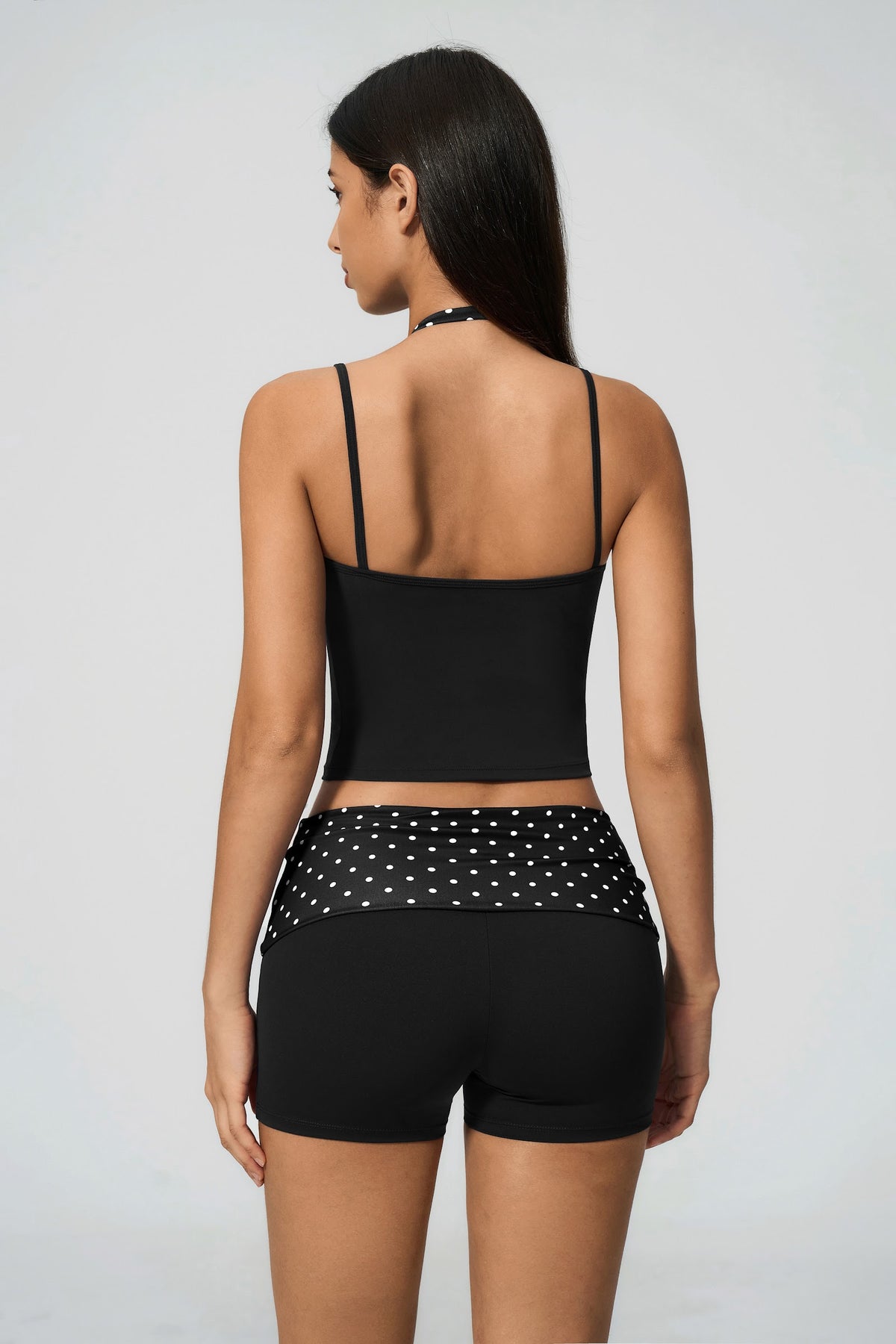 Polka Dot Layered Cami - Negro