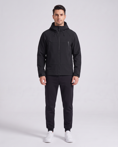 Softshell Hooded Jacket Negro