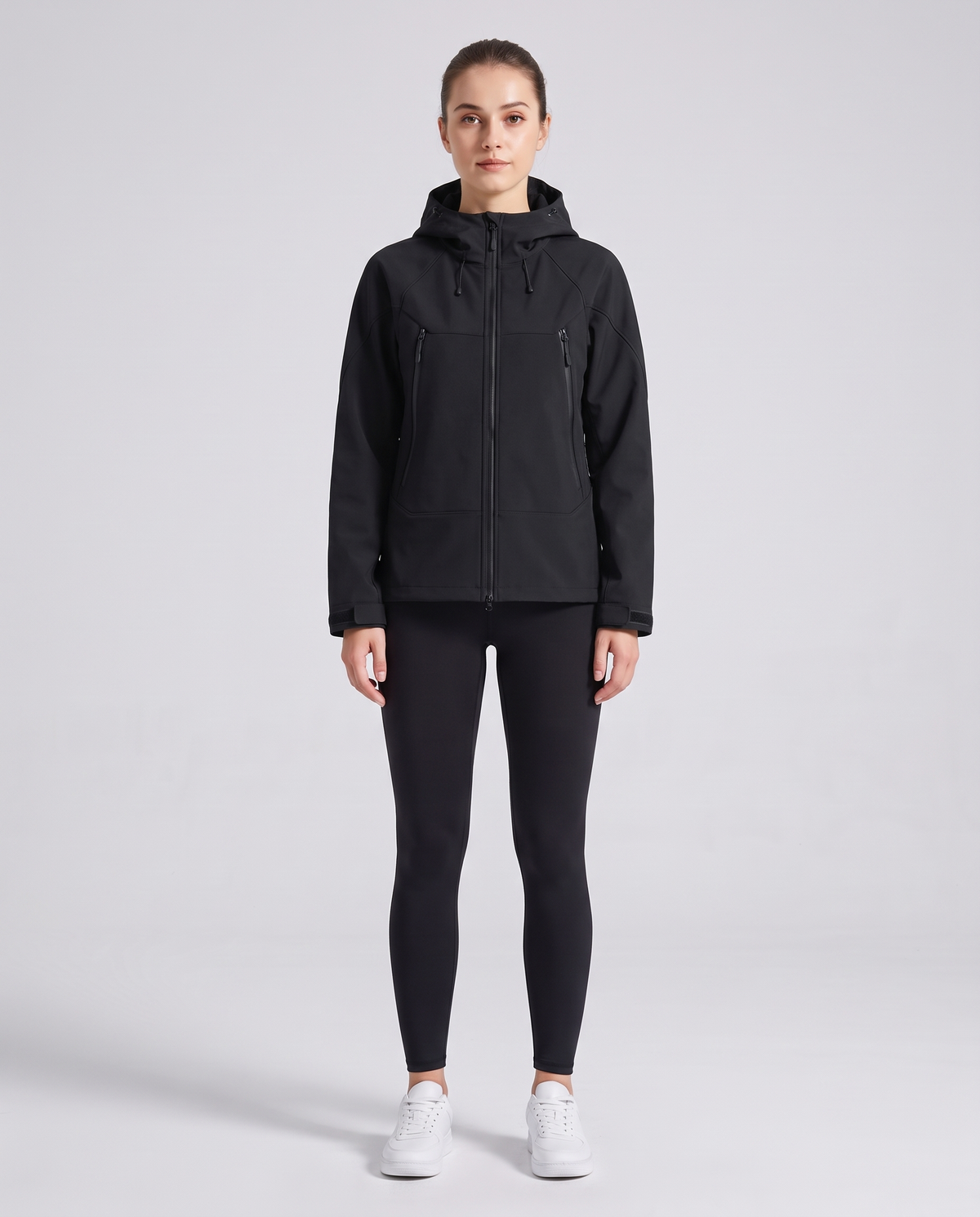 Softshell Hooded Jacket Negro - mujer