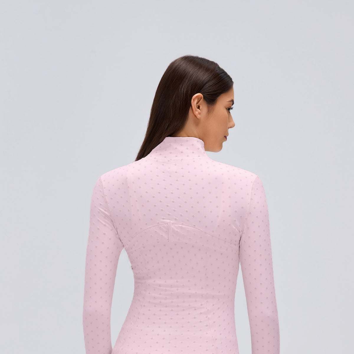 Flocked Dot Jacket Pink - espalda