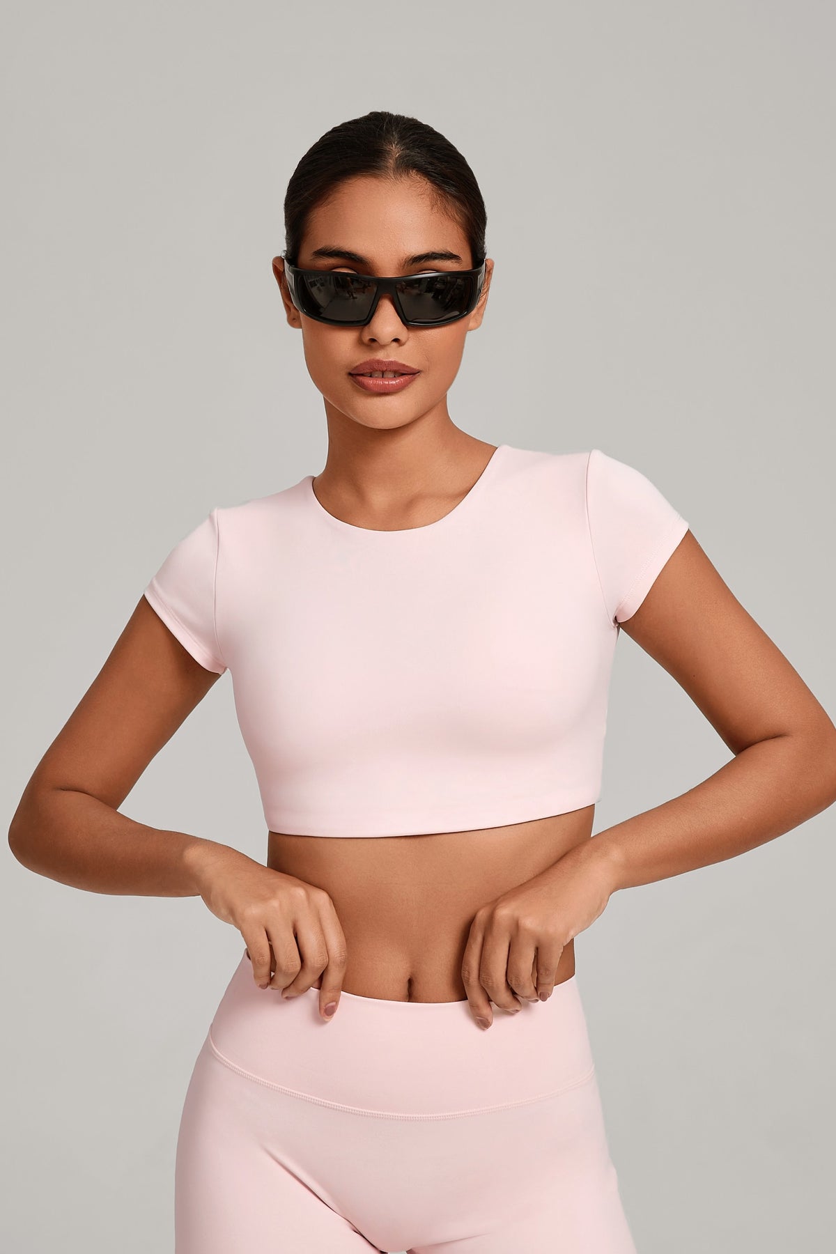 Flow Open-Back Crop Top - Rosa
