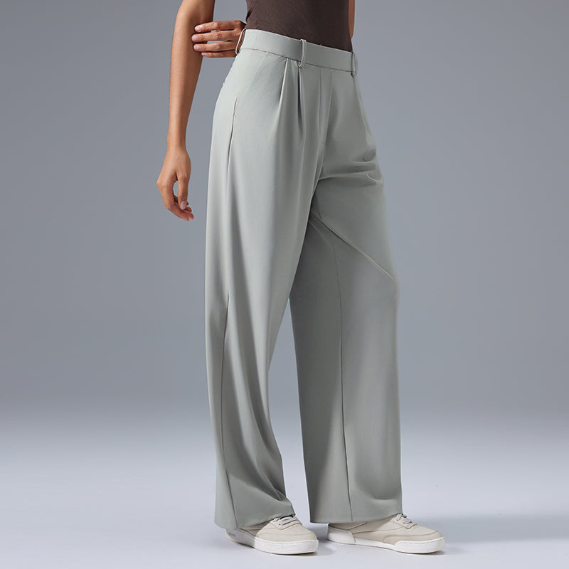Wide Leg Pleated Pant Sage