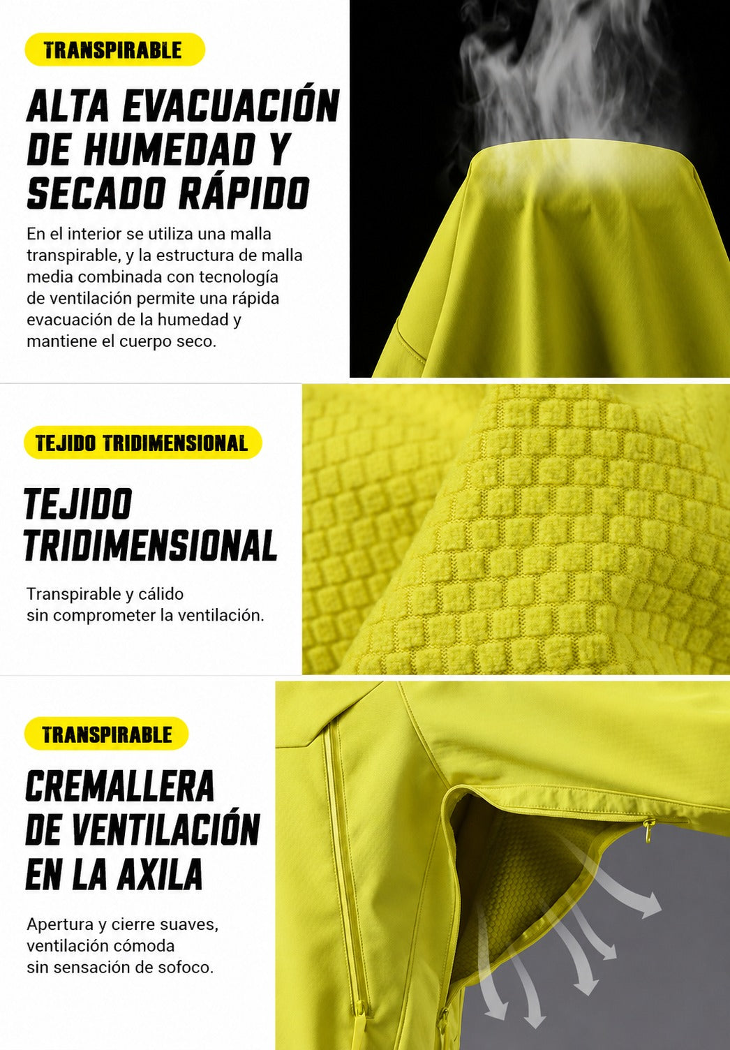 Softshell Hooded Jacket - detalles técnicos