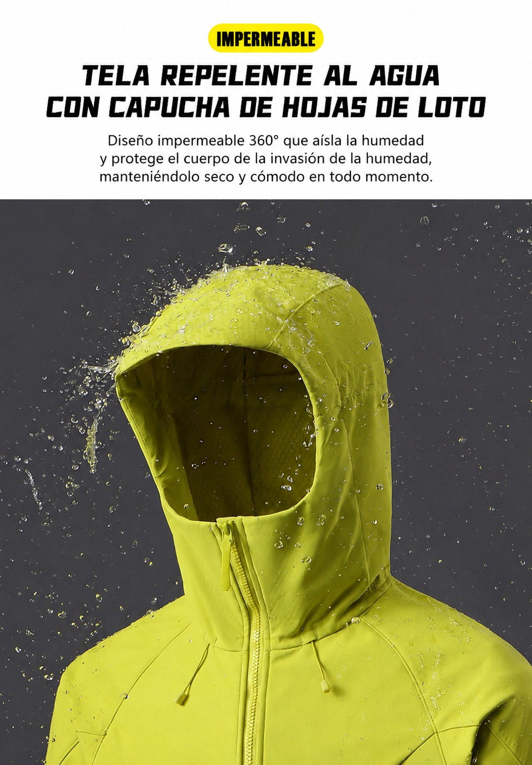 Softshell Hooded Jacket - tela repelente al agua