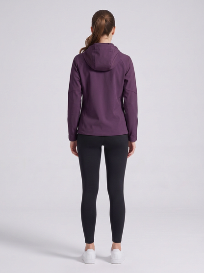 Softshell Hooded Jacket Uva - mujer, espalda