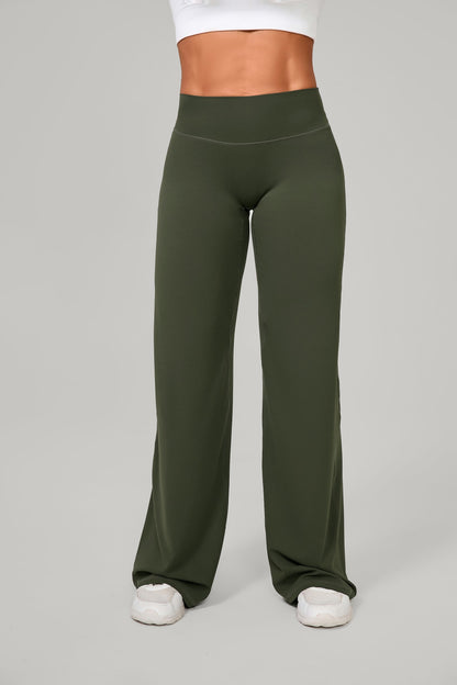 Flow High-Rise Wide Leg Pant - Verde olivo