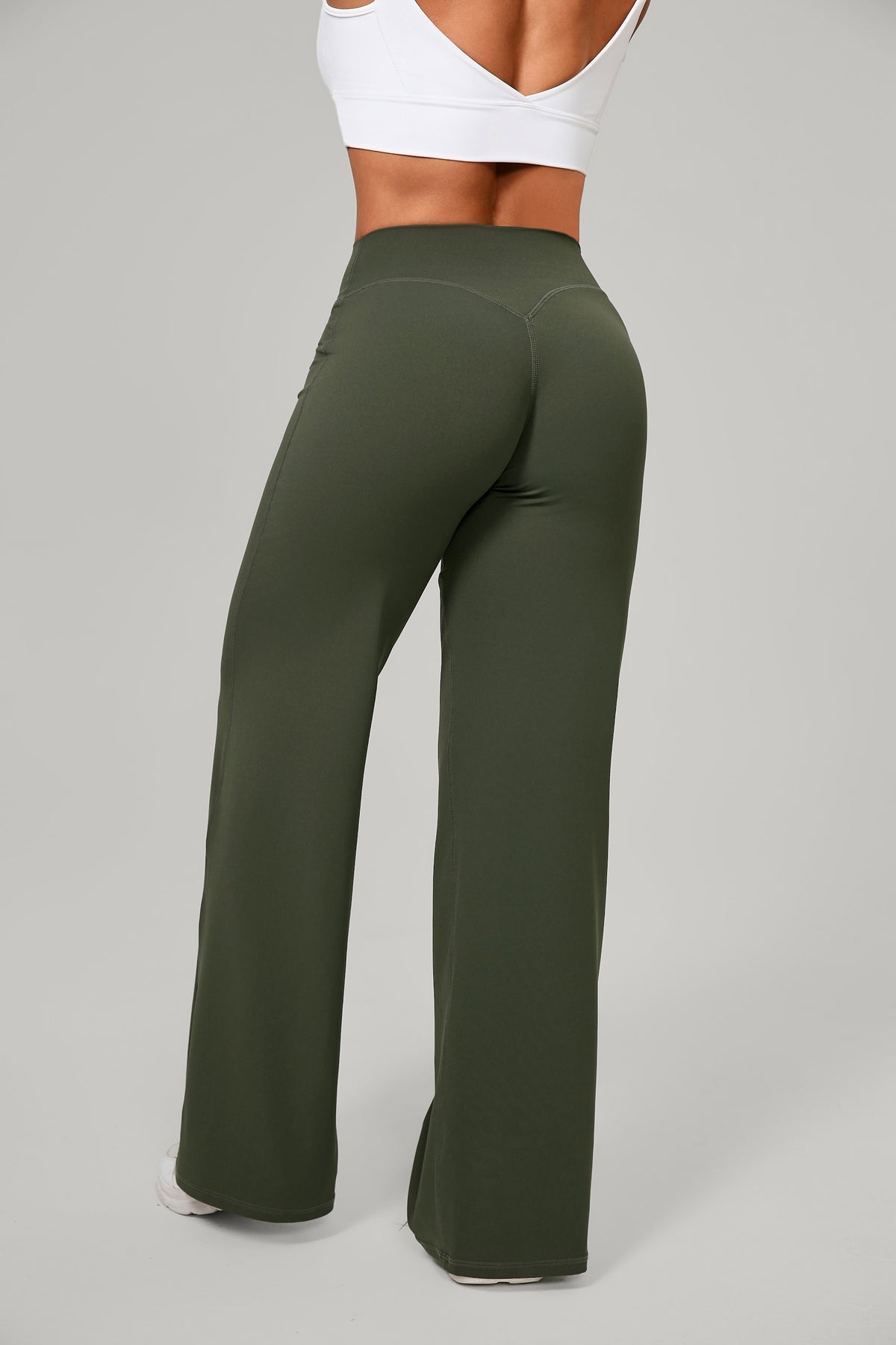 Flow High-Rise Wide Leg Pant - Verde olivo