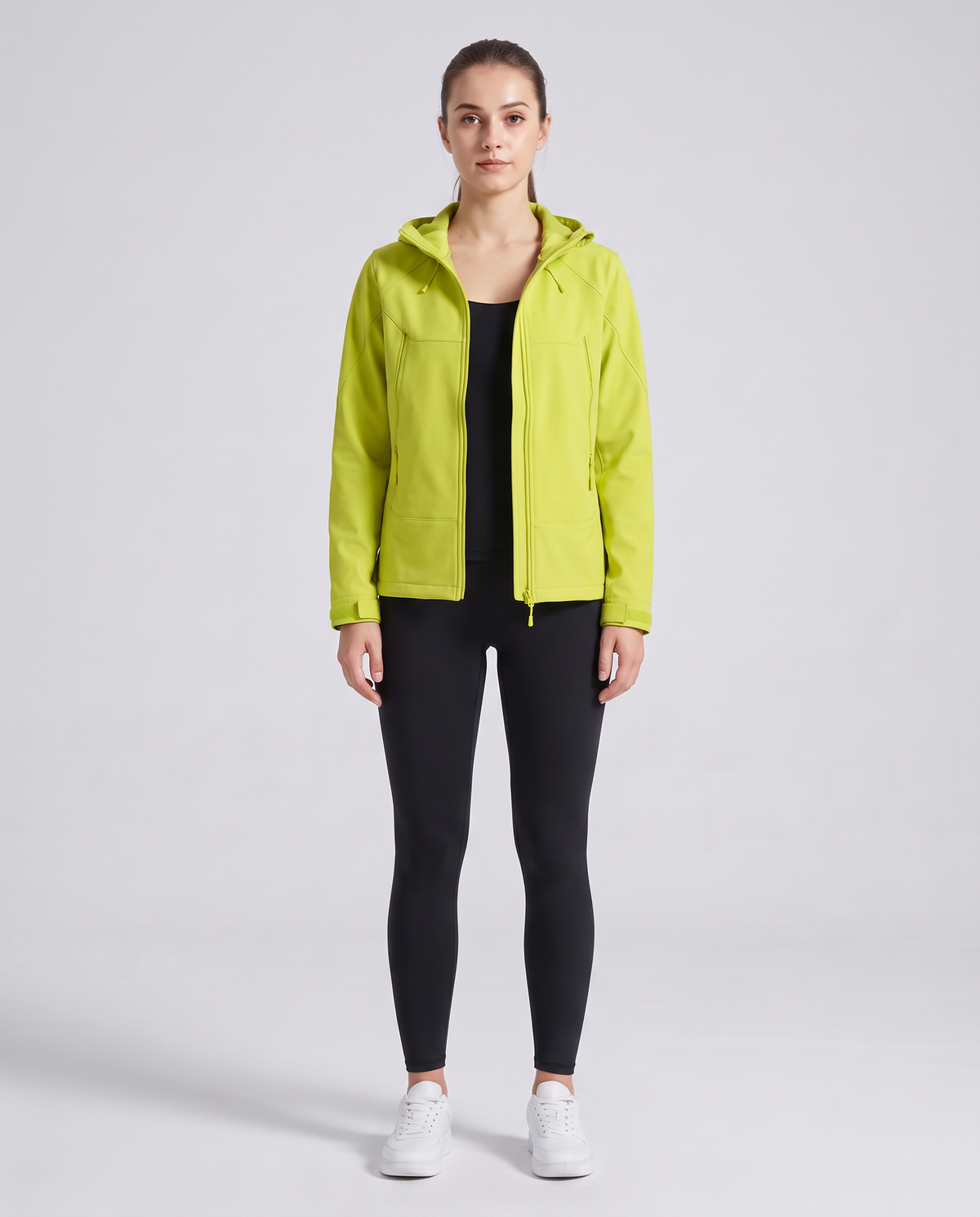 Softshell Hooded Jacket Verde - mujer