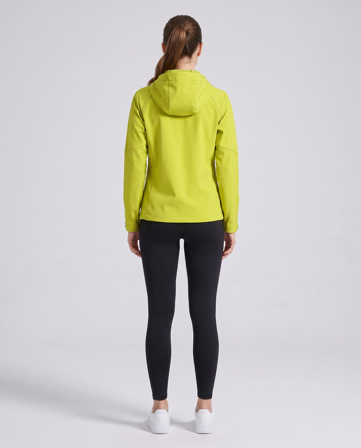 Softshell Hooded Jacket Verde - mujer, espalda