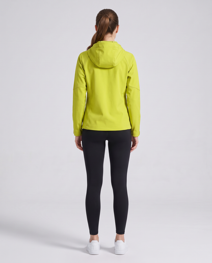 Softshell Hooded Jacket Verde - mujer, espalda