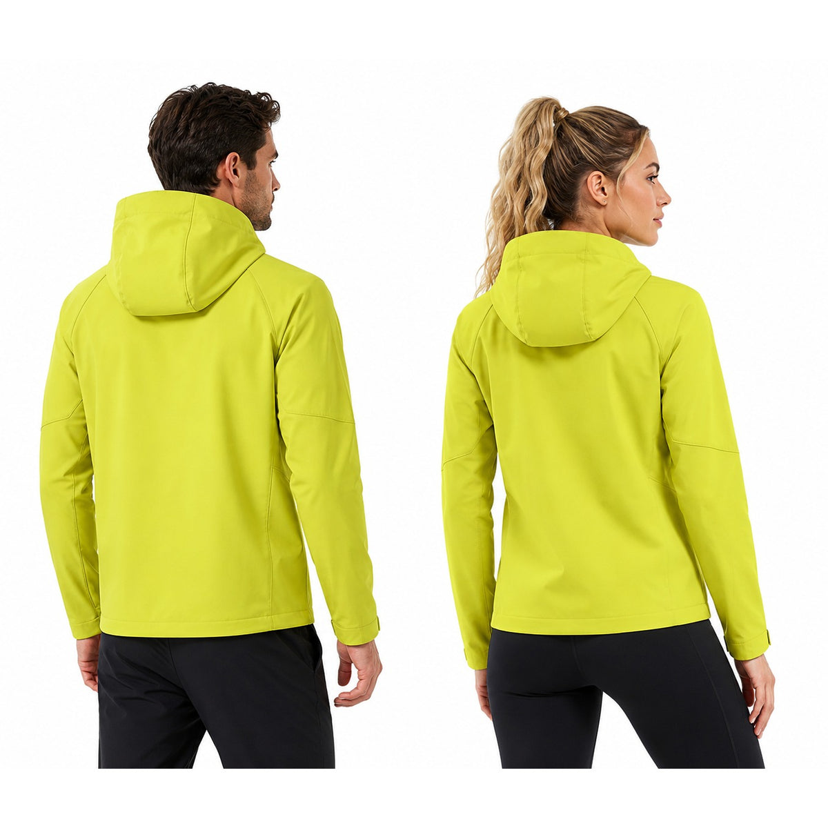 Softshell Hooded Jacket Verde - espalda, unisex