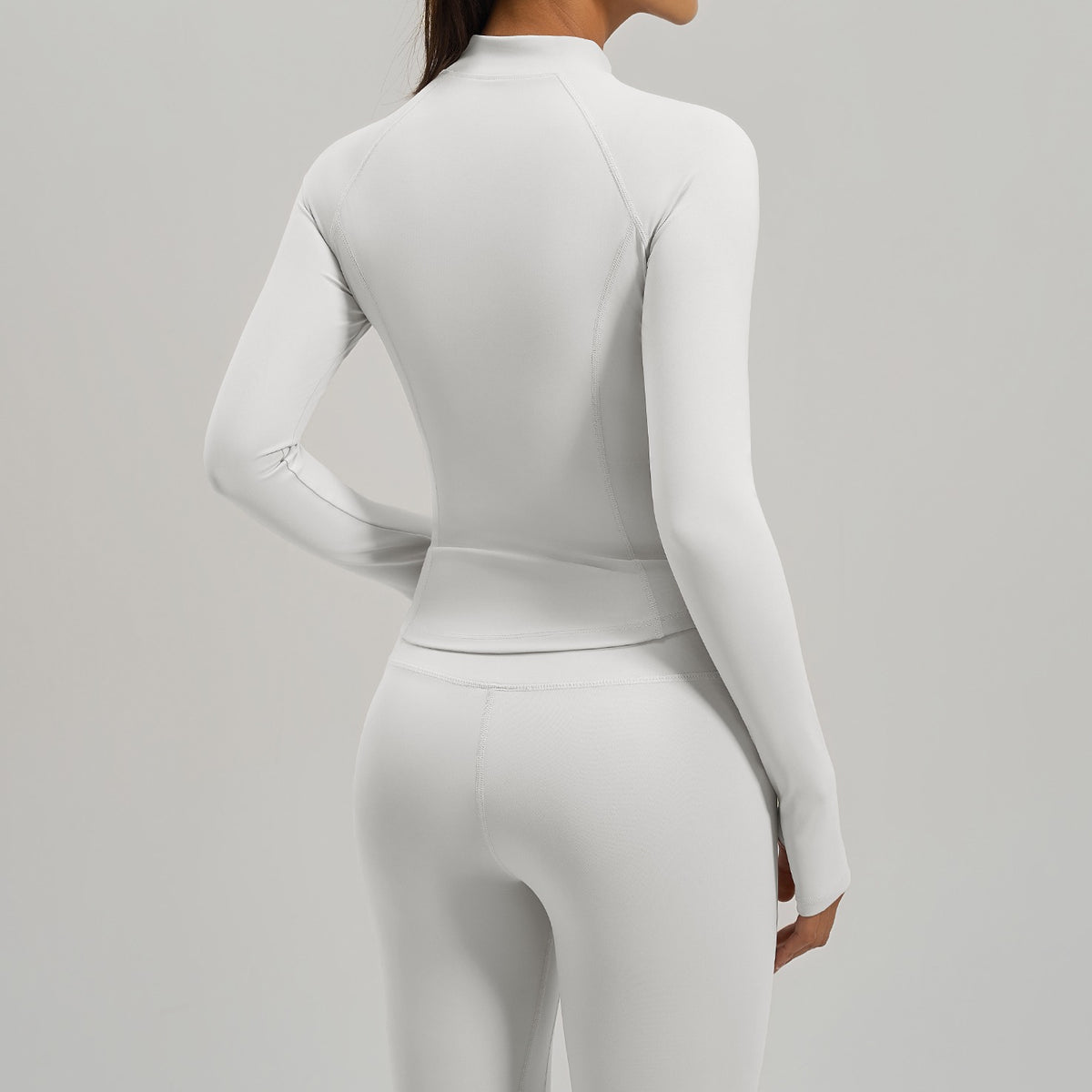 Contour Zip Jacket White - espalda