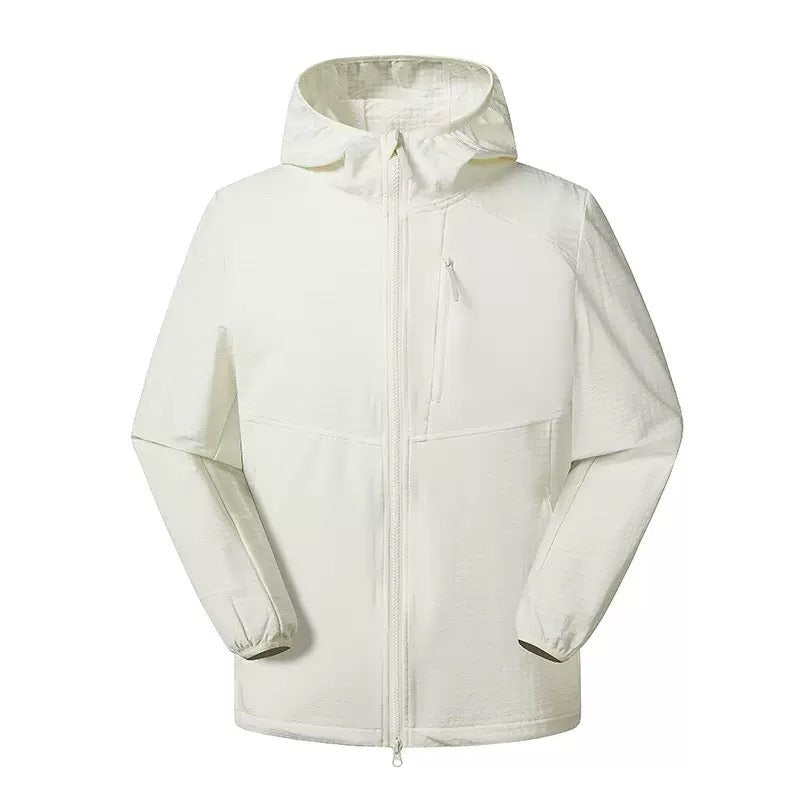 Grid Hooded Jacket White - producto